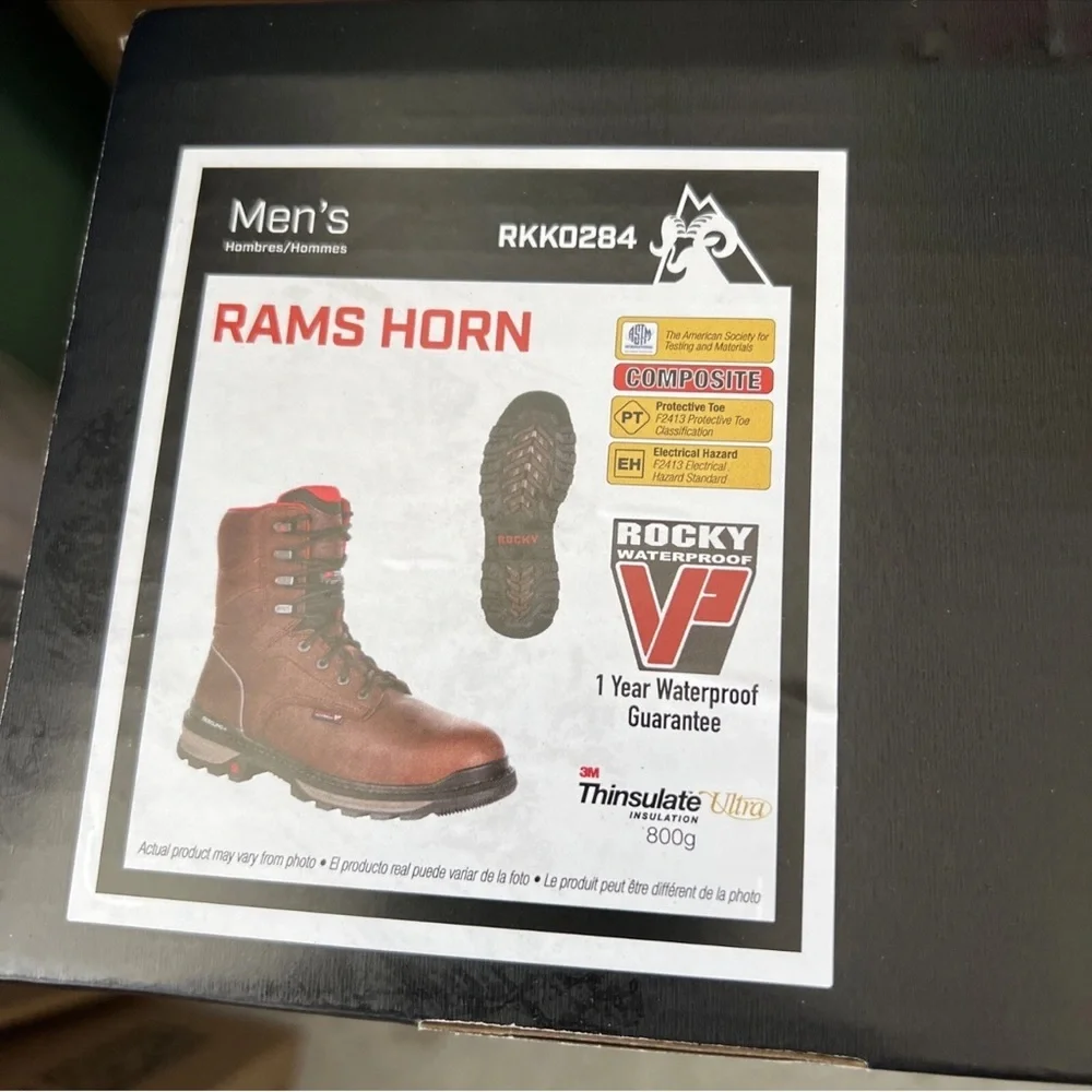 Men’s Rocky ram boots, new size 11 M Rams Horn Brown NEW